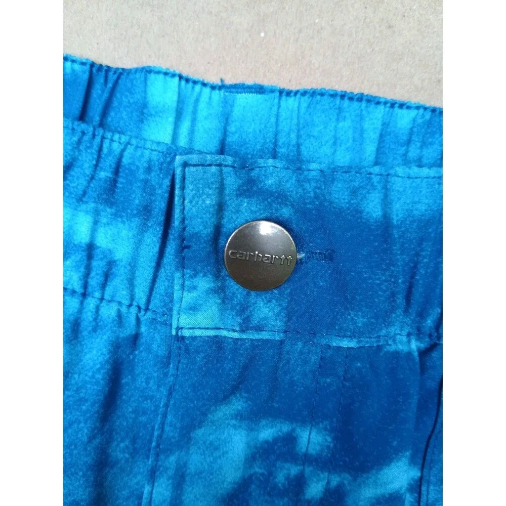 Carhartt Shorts Youth Boys sz L 14/16 Lagoon Blue Elastic Waist Wicking